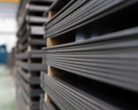 Category 1 Steel Plates stacked on top of each other. UK Supplier